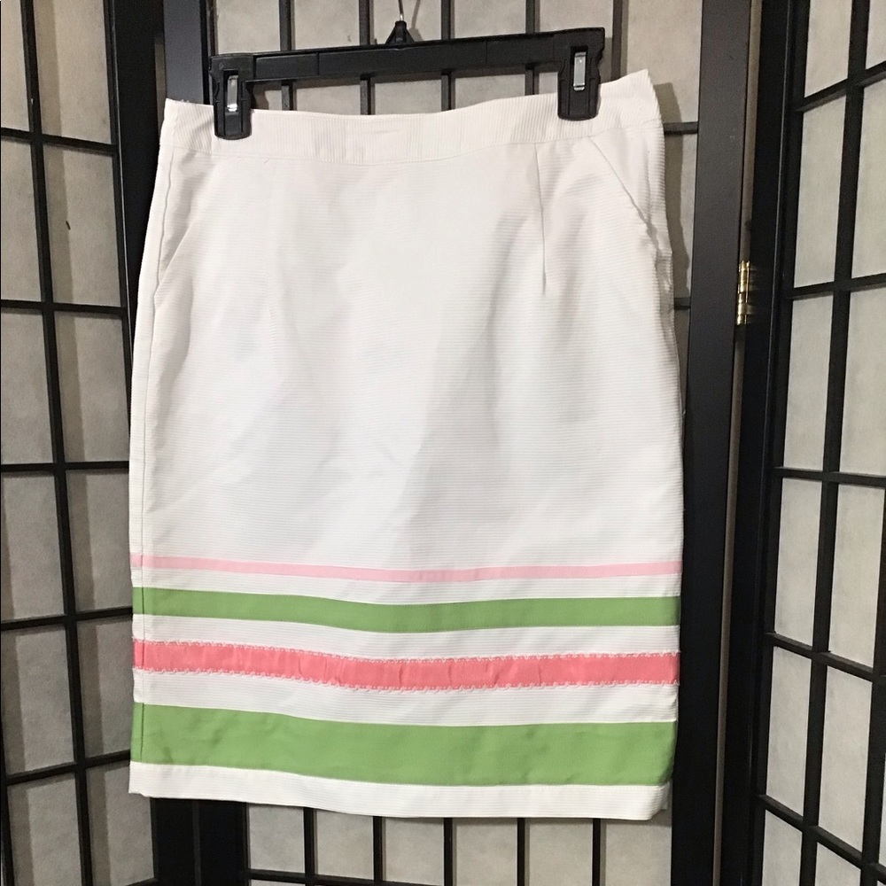 VTG Gymboree  Woman Skirt in White with Ribbon Details And Pockets